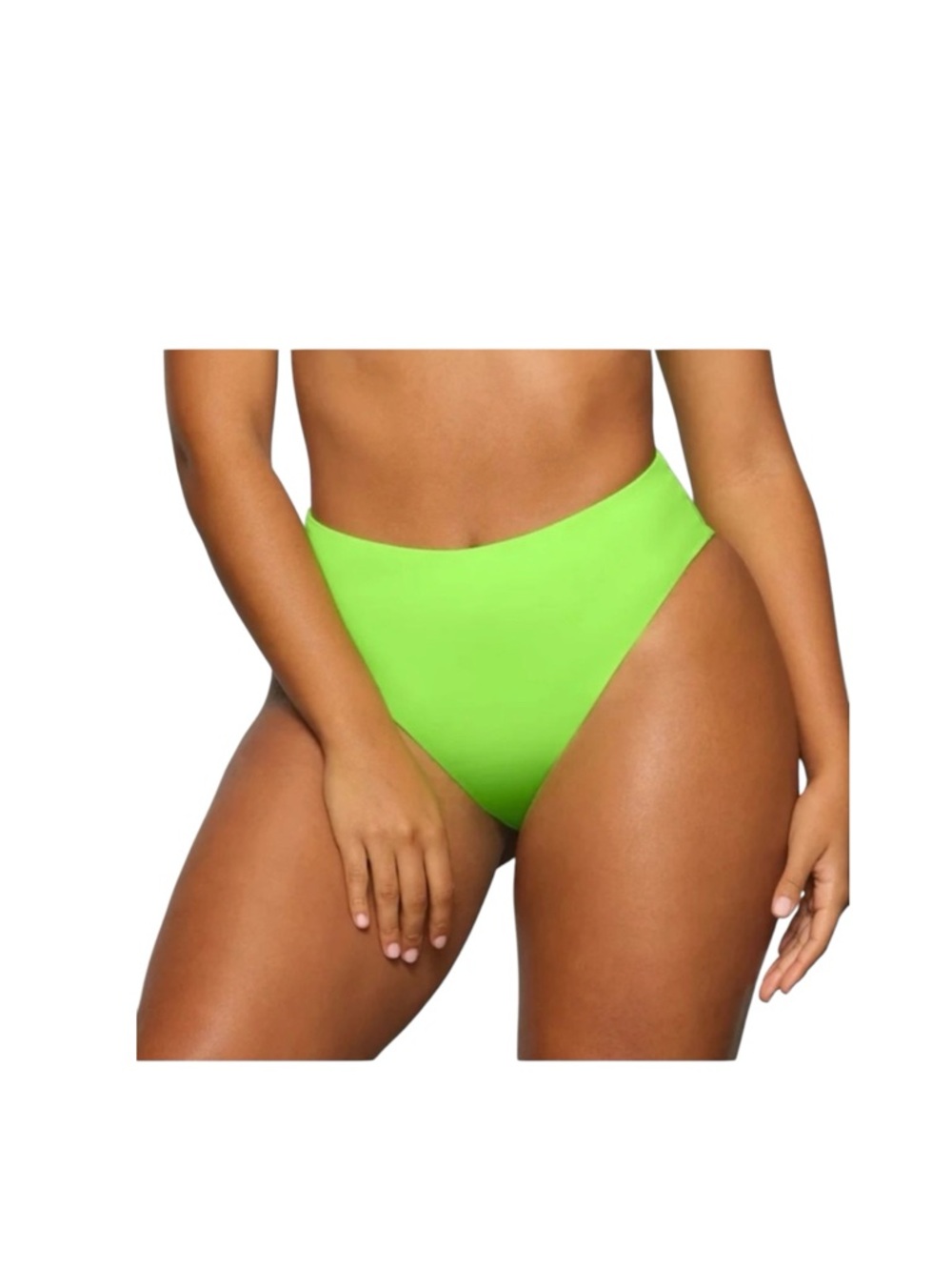 SKIMS Neon Green Bikini Bottom 4X High Cut Cheeky Swim Festival Rave